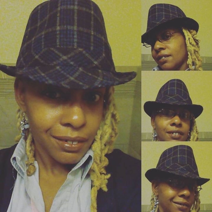 Blue and Grey Striped Fedora