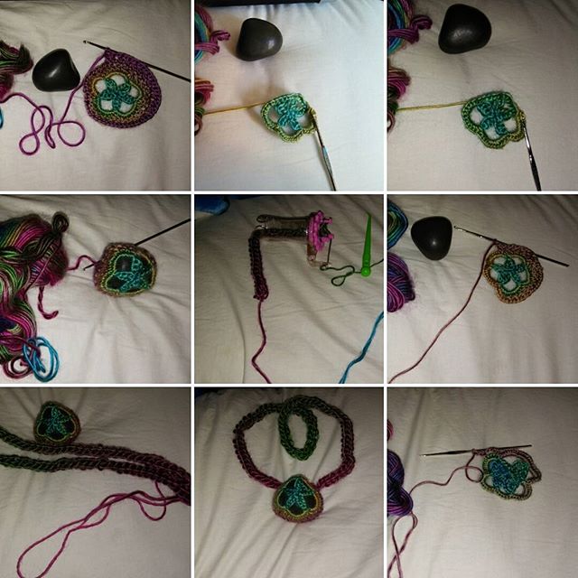 Crochet-covered stones