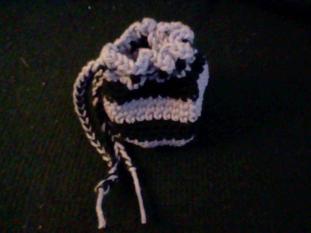 Hot Purple and Black Drawstring Pouch