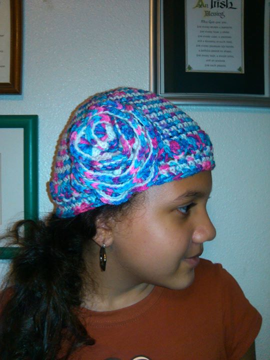 Cupcake Cap with Flower