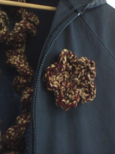 Crochet Flower Pin