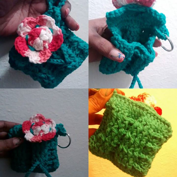 Basket-weave Coin Pouch